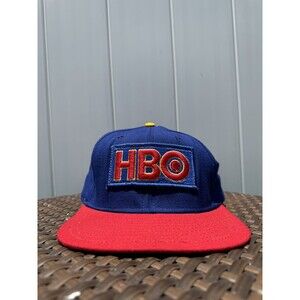 Vintage HBO Network Snapback Patch Hat Cap Movie Memorabilia TV Cable Blue